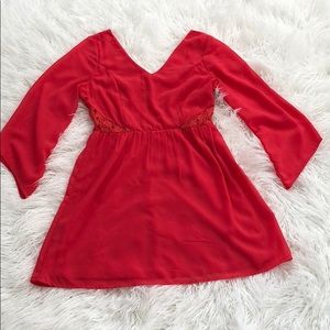 Long sleeve knee length dress